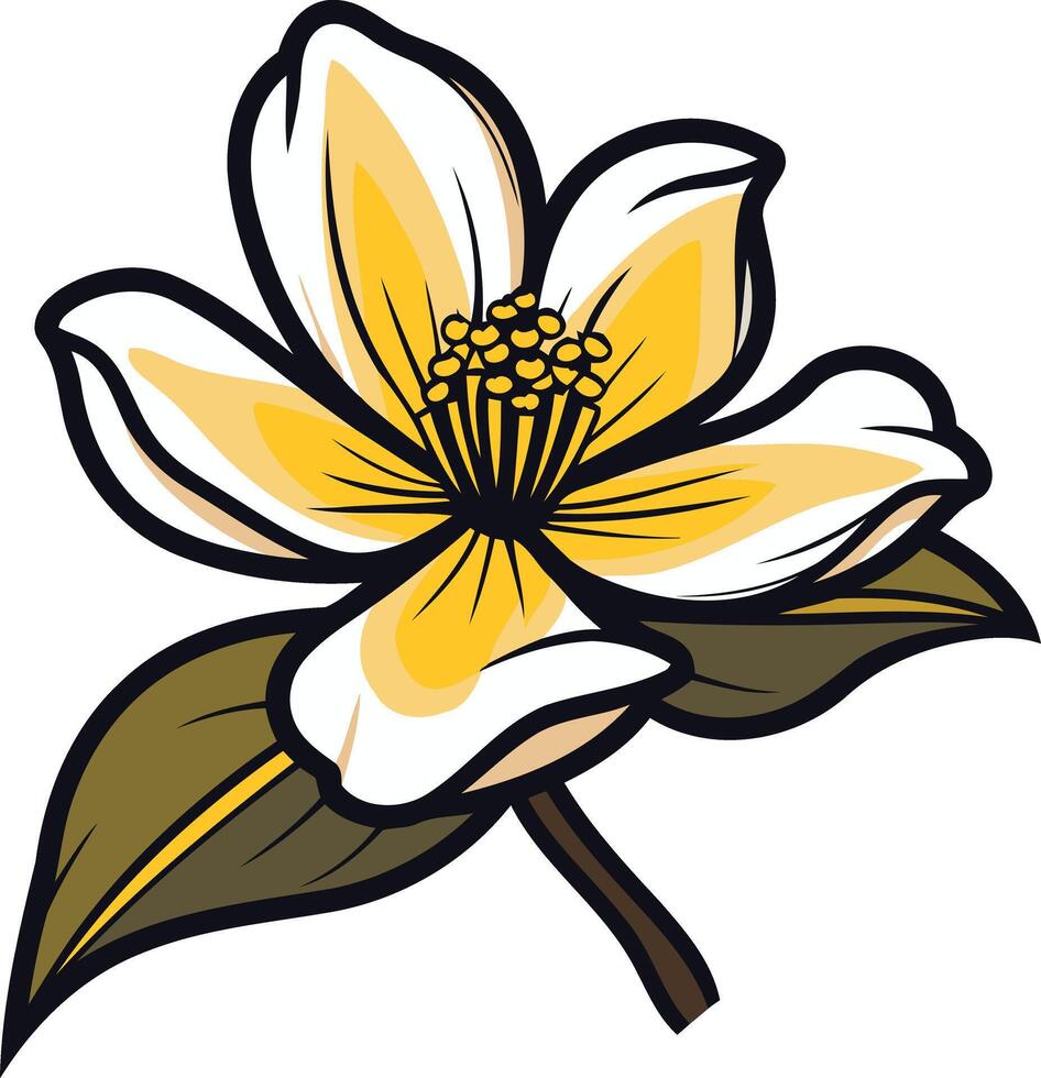 A Single Delicate Flower vector