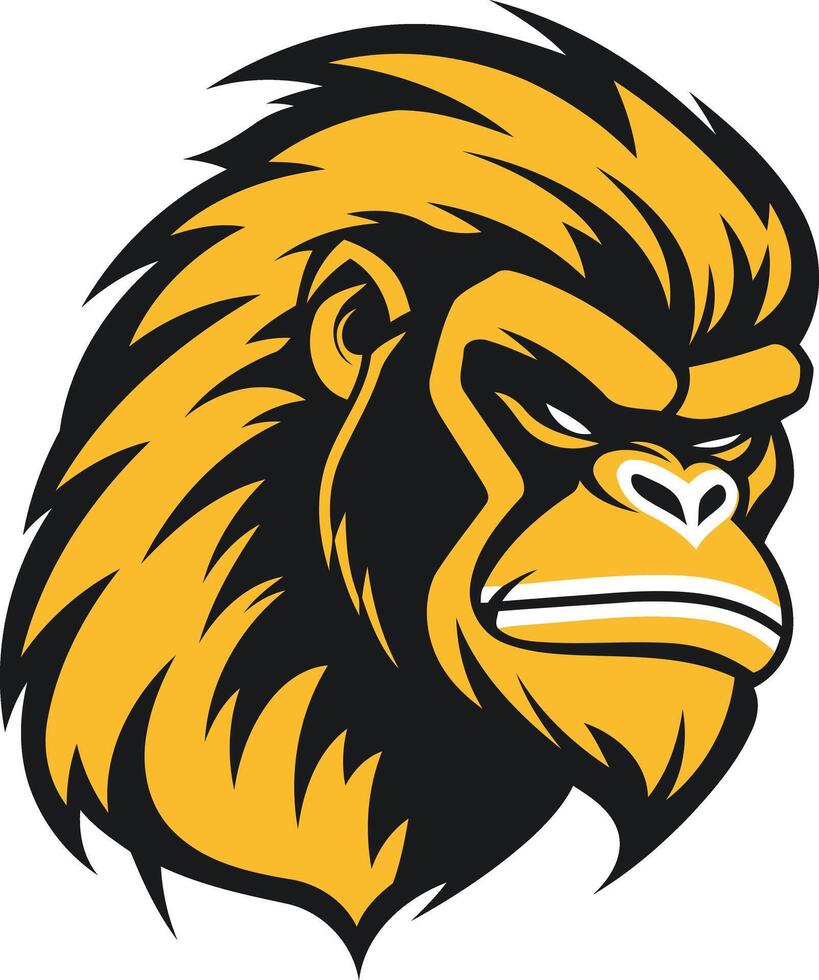 A powerful and fierce gorilla head logo, perfect for sports teams, businesses, and brands looking for a strong and memorable image vector