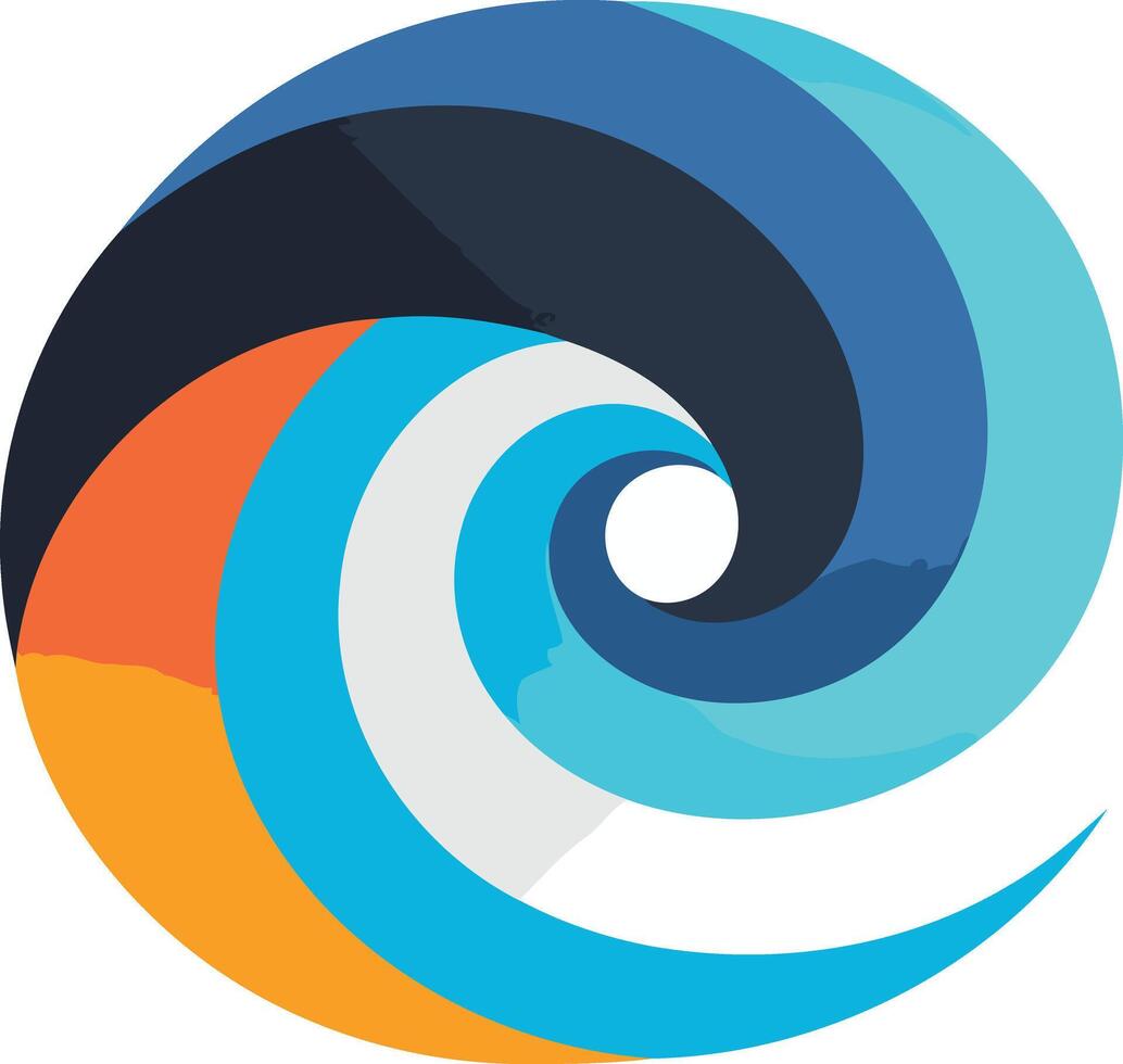 Abstract Circular Design with Swirling Colors vector