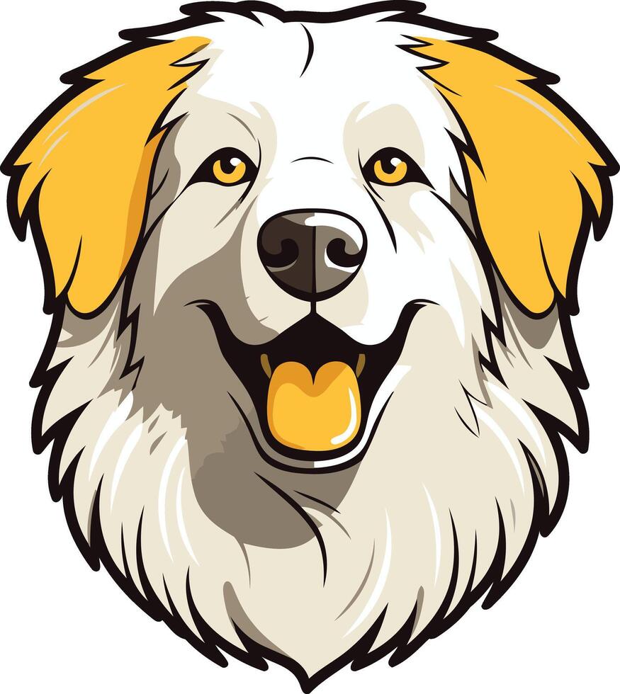 A friendly cartoon dog with floppy ears and a big smile vector