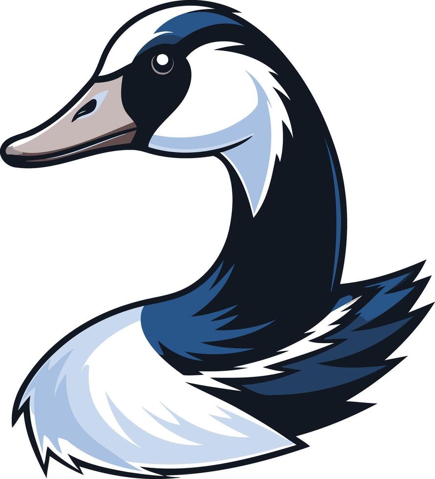 A Detailed Illustration of a Goose vector