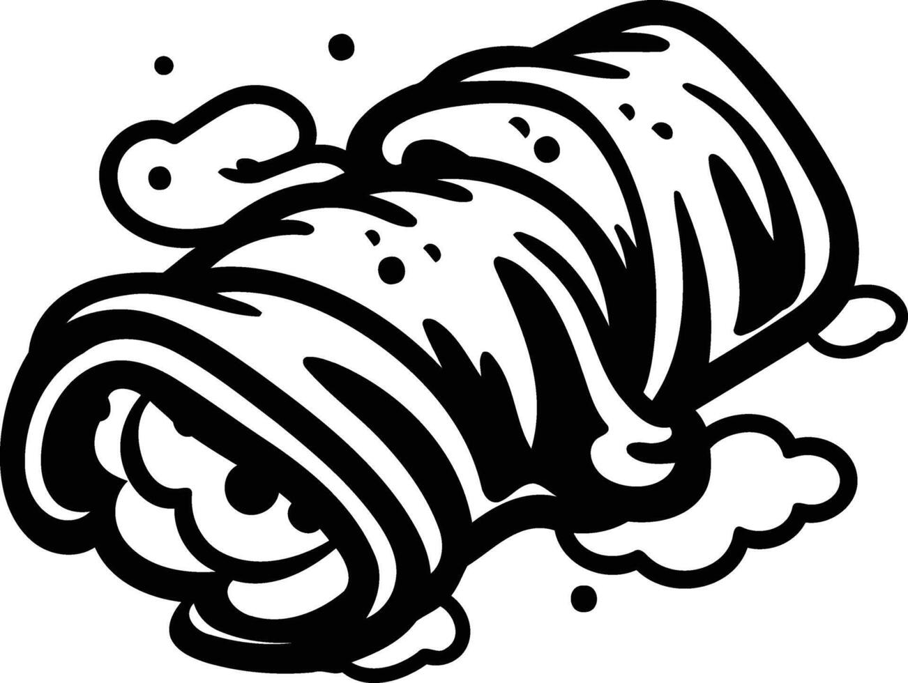 A bold, hand-drawn illustration of a traditional tattoo design vector