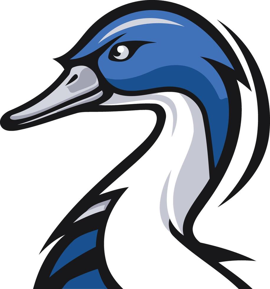 Blue Goose Mascot Illustration vector