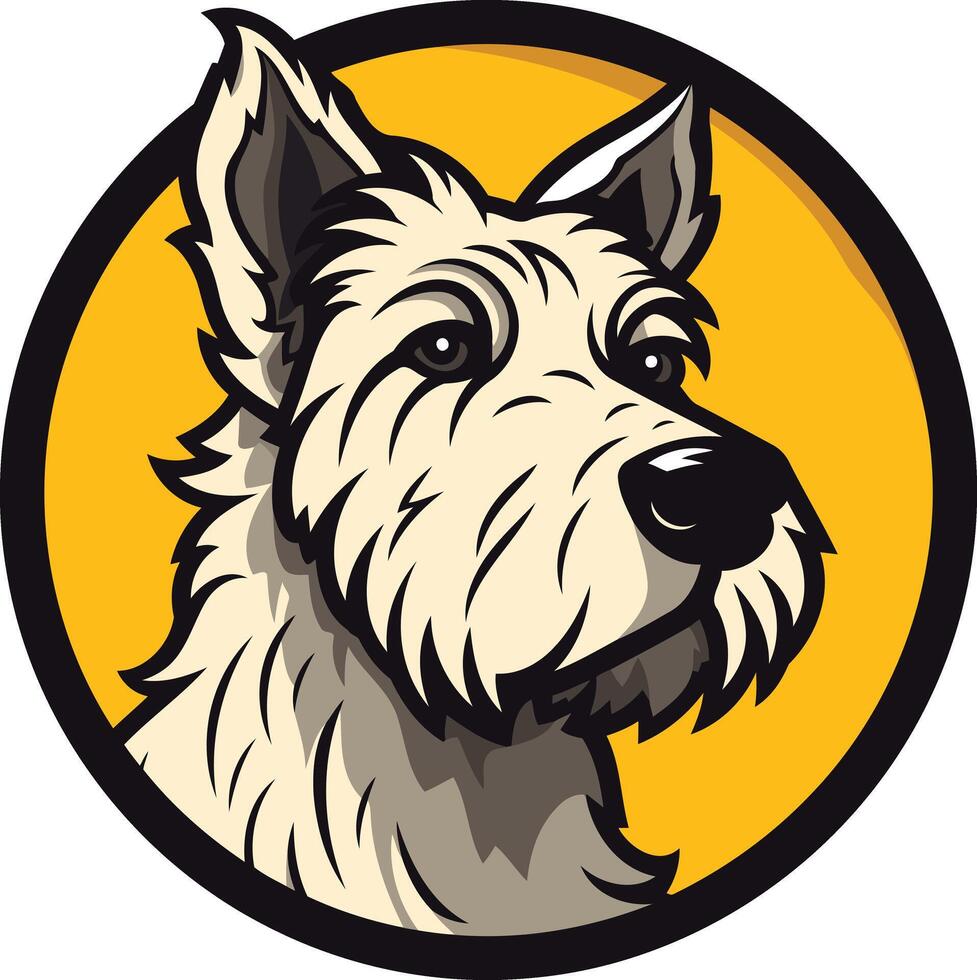A friendly, cartoon style illustration of a west highland white terrier dog vector