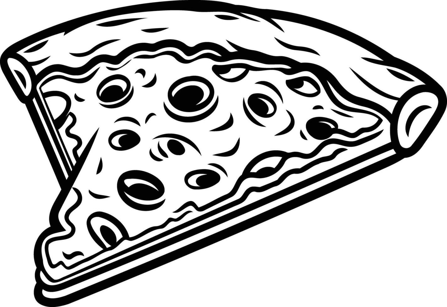 A delicious slice of pizza, perfect for your next food illustration project or menu design vector