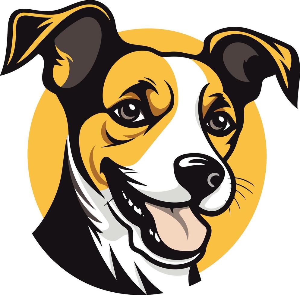 Smiling Jack Russell Terrier Cartoon vector