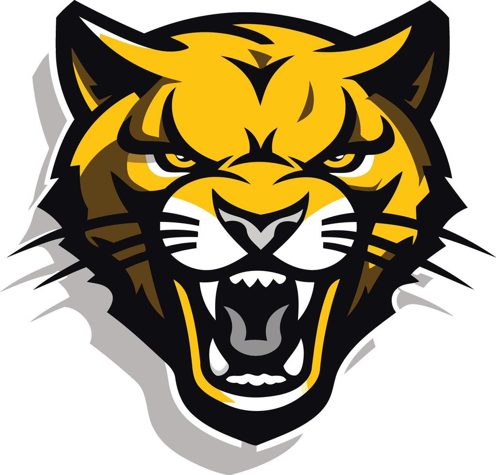 Aggressive Wildcat Mascot Design vector