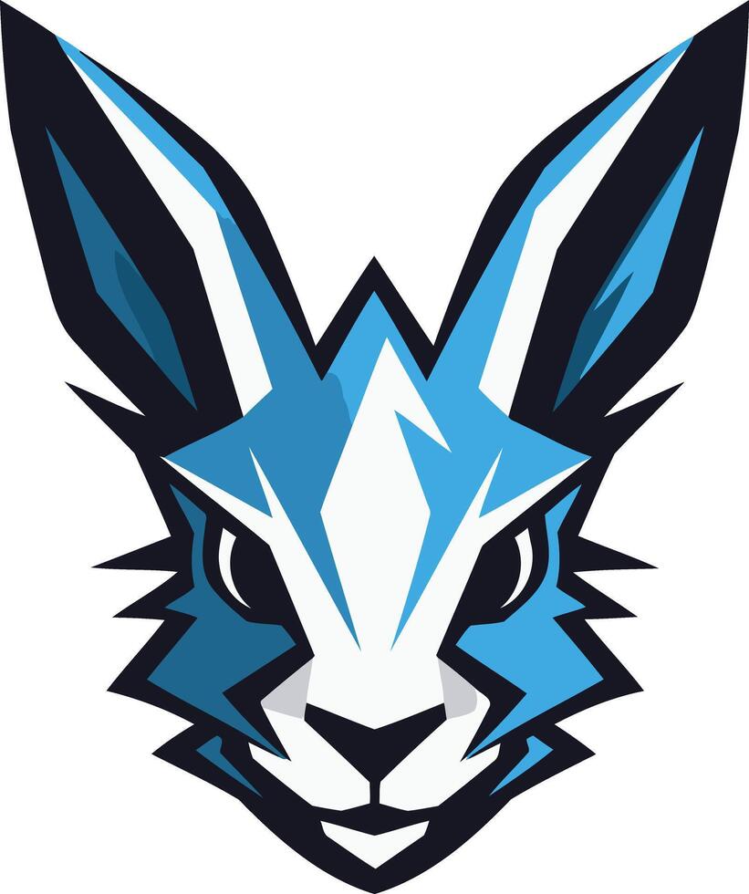 Blue Rabbit Mascot Design vector