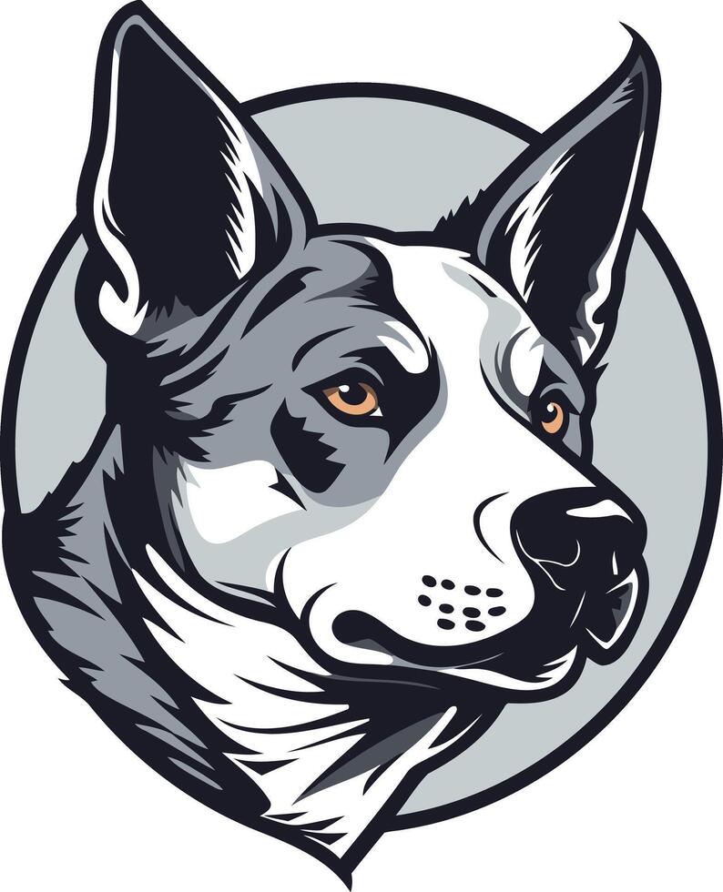 Australian Shepherd Dog Portrait vector