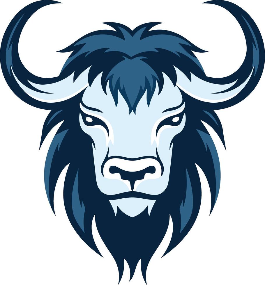 Blue Bull Mascot Illustration vector