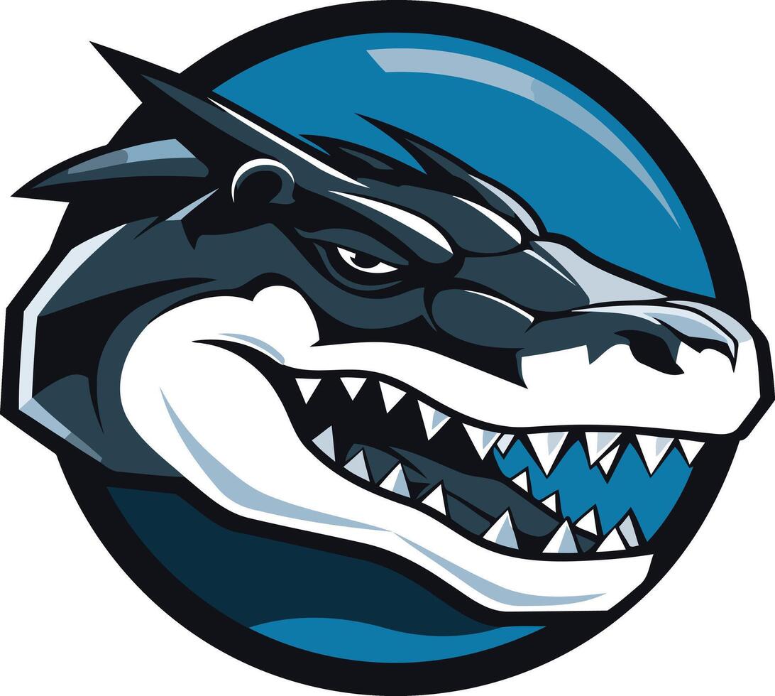 Ferocious Dinosaur Mascot Logo Design vector