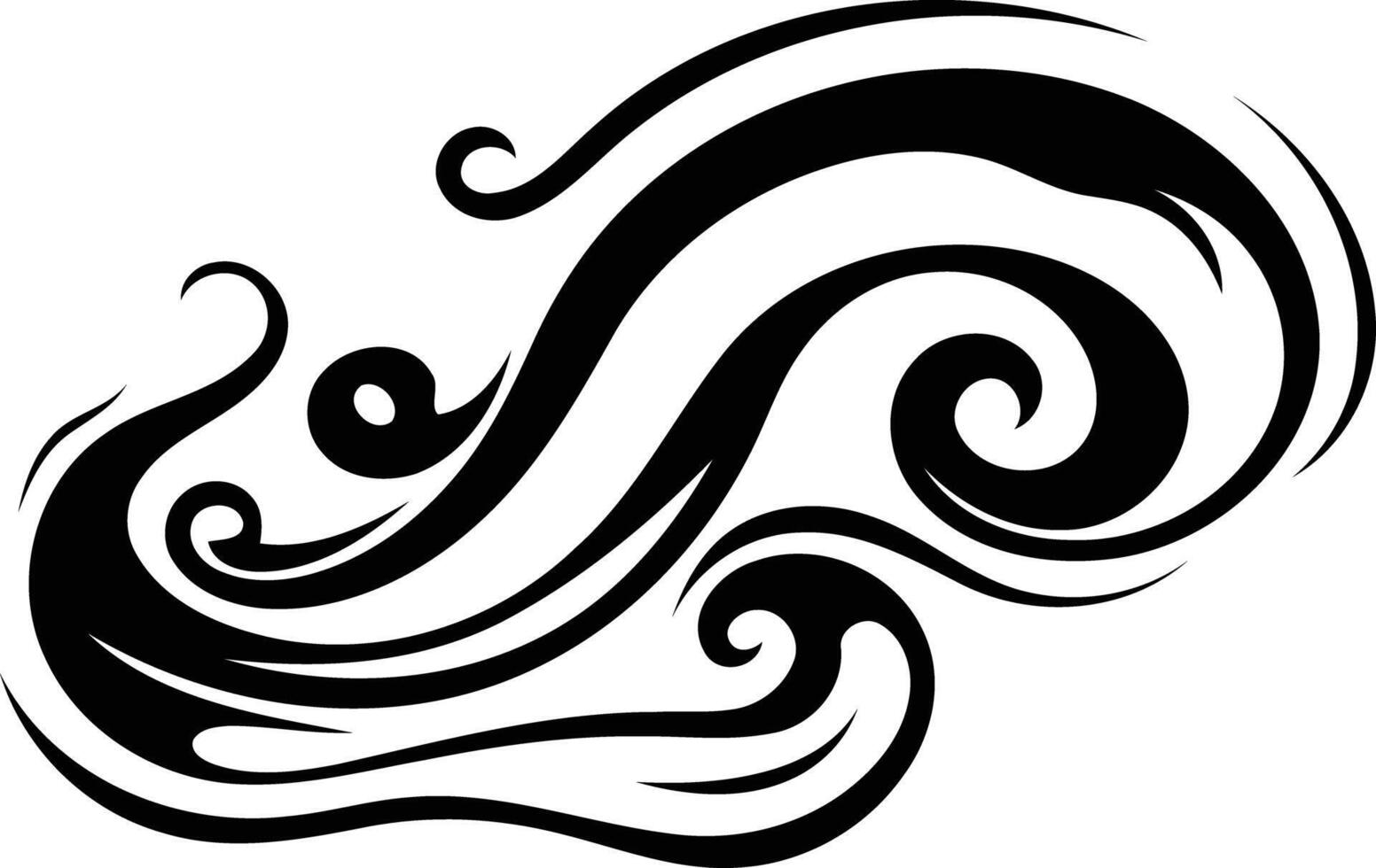 Abstract black and white tattoo design vector