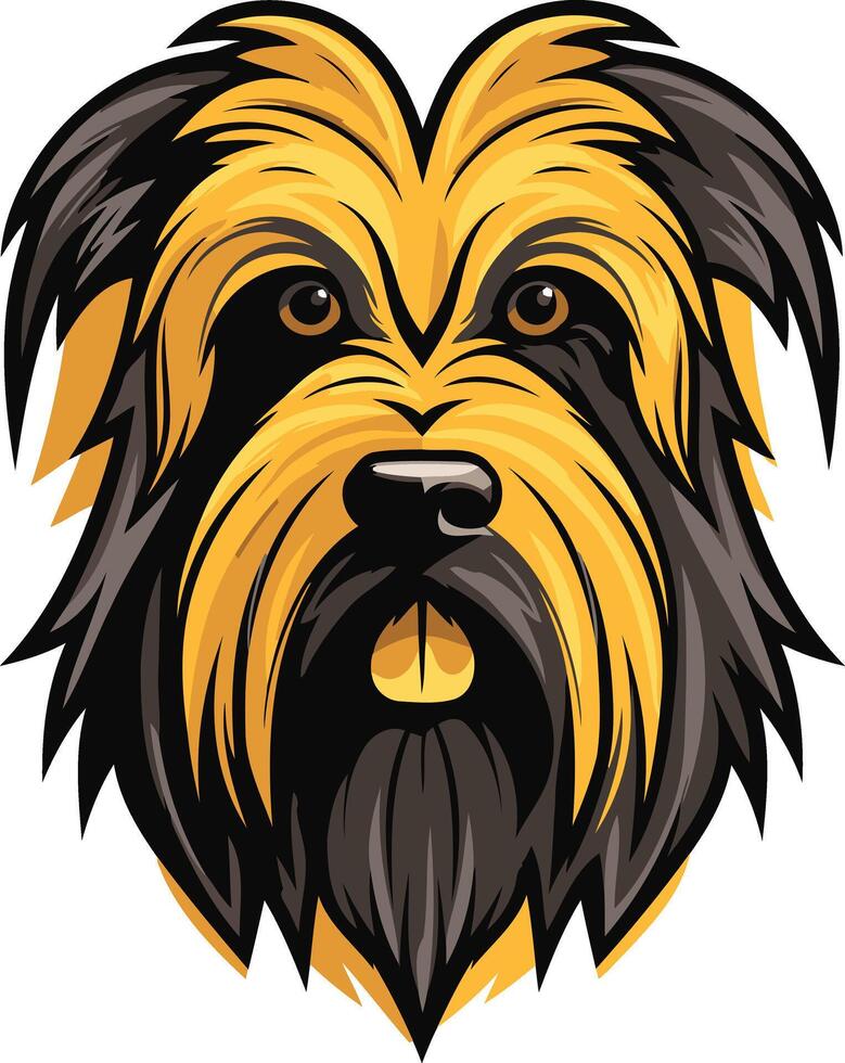 Close-Up Portrait of a Dog with Golden Fur vector