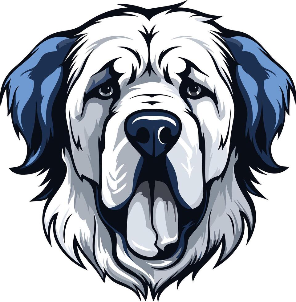 Portrait of a Friendly Dog vector