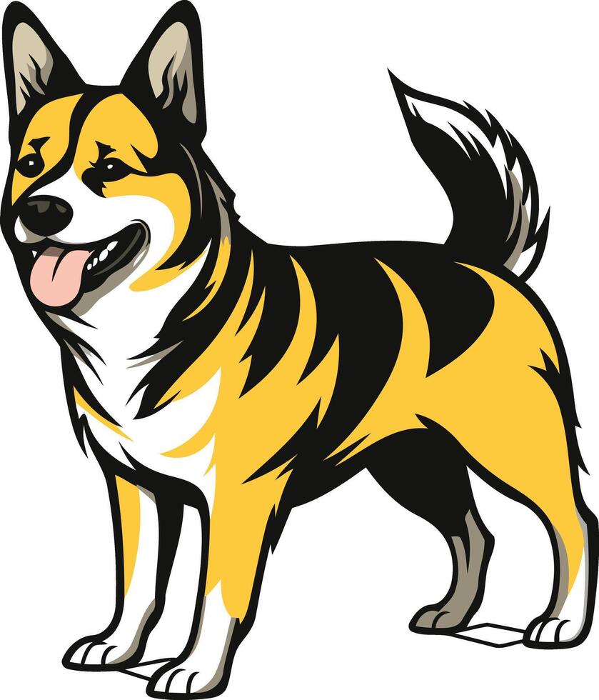 Cute cartoon dog illustration perfect for pet related businesses, websites, and social media vector