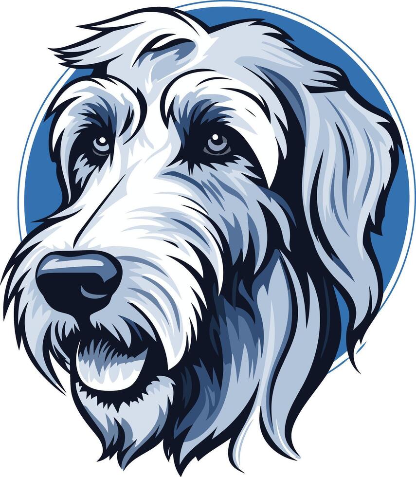 A charming, hand-drawn illustration of a friendly dog, perfect for pet-related businesses, websites, and social media vector