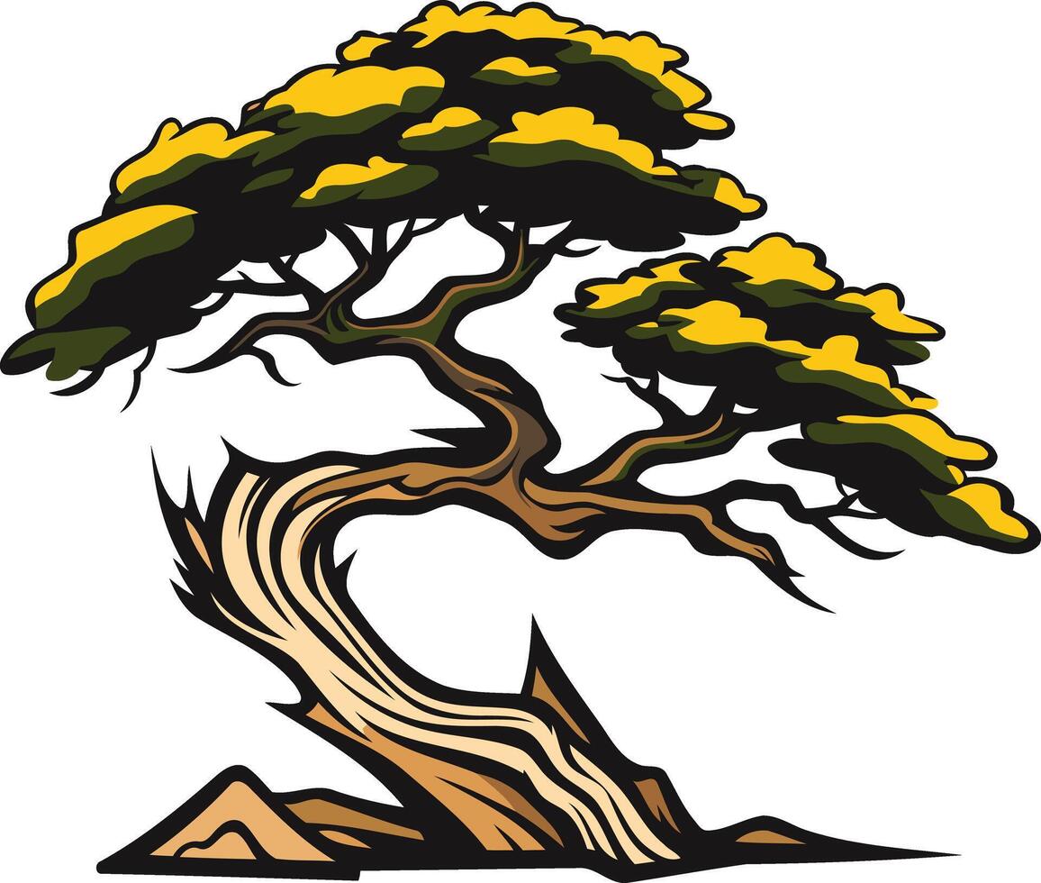 Bonsai Tree Illustration vector