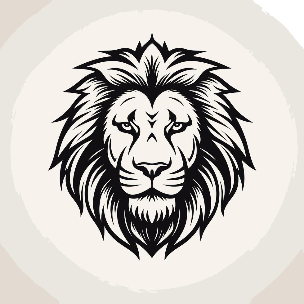 A powerful and majestic lion head illustration, perfect for branding, logos, and t-shirt designs vector