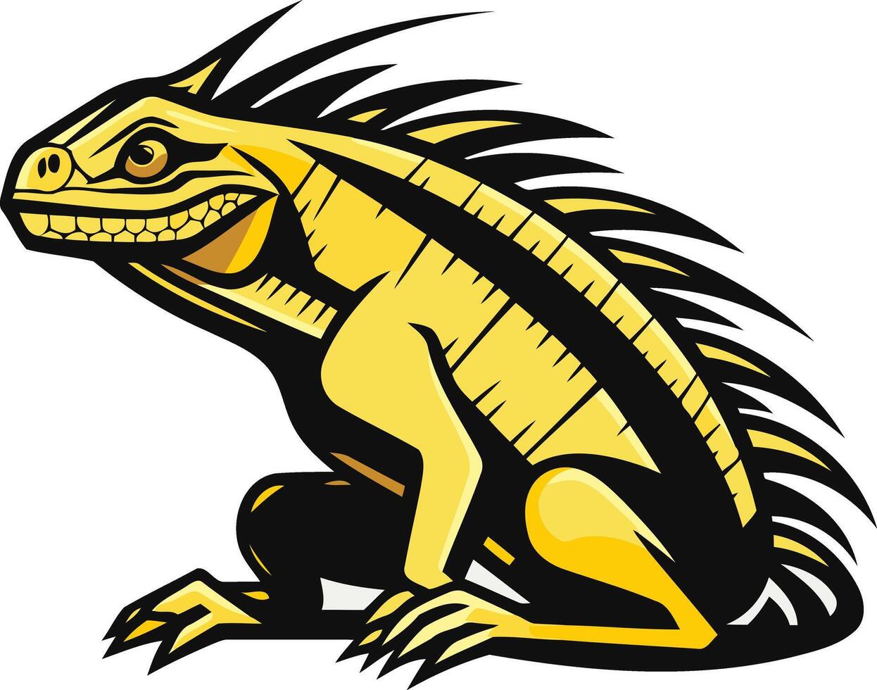 Yellow Iguana Illustration vector