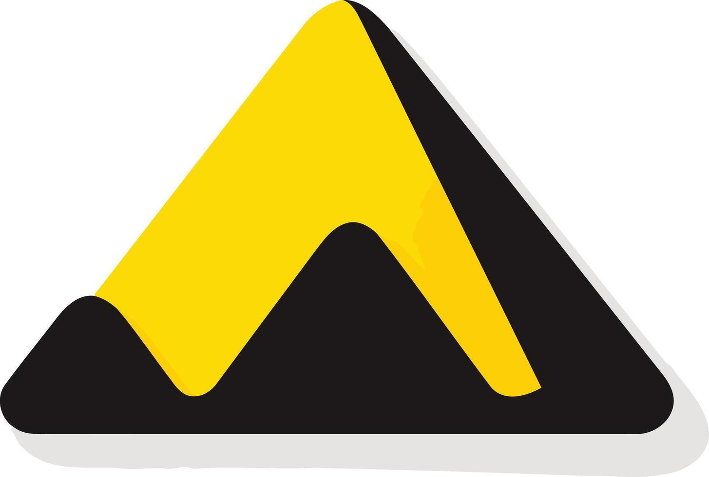 Abstract Mountain Logo with Yellow and Black vector