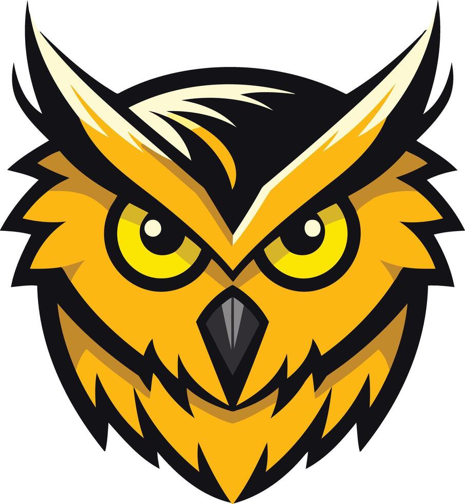 Bold and striking, this cartoon owl logo is perfect for a business or brand looking to convey intelligence, wisdom, and strength vector