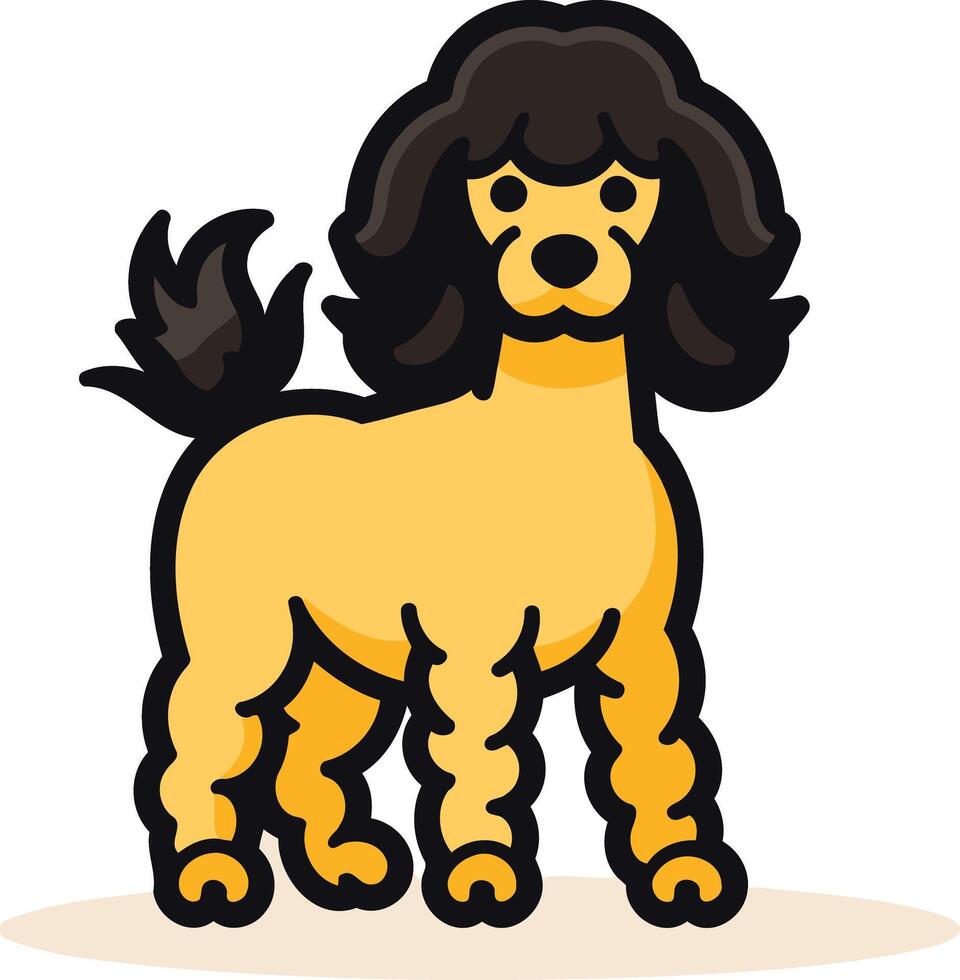 Cartoon Illustration of a Poodle vector