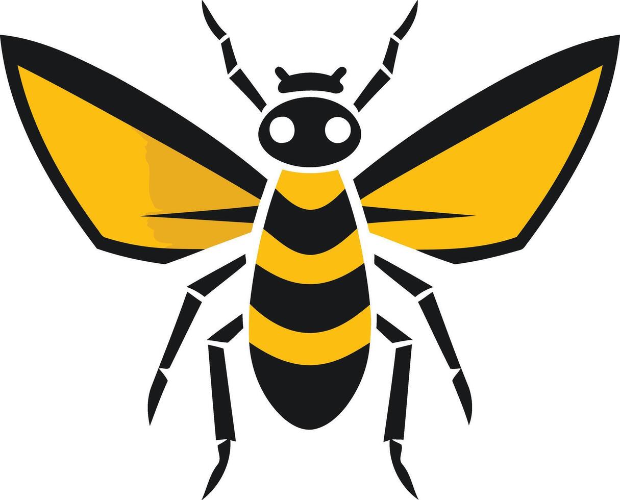 A bold, stylized bee design perfect for logos, branding, and marketing materials vector