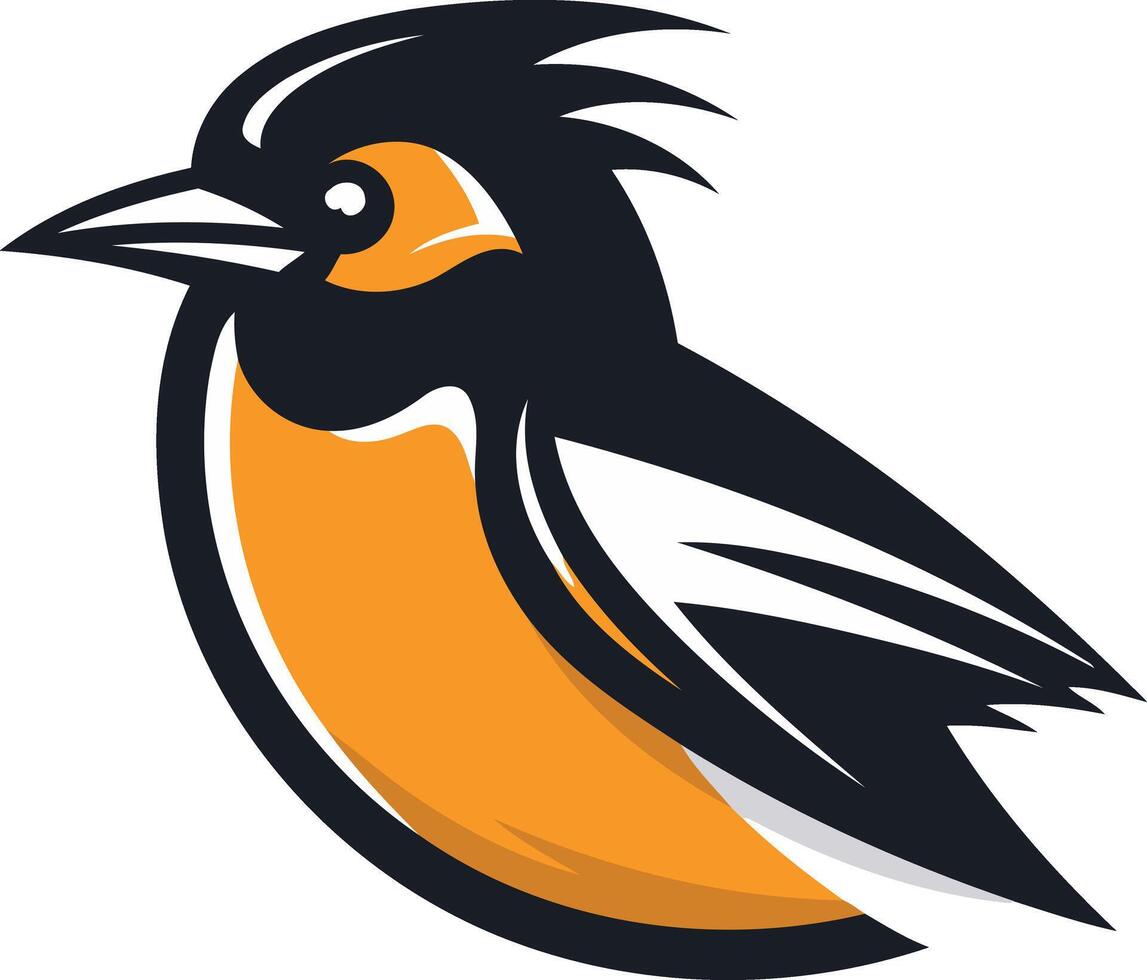 Bold and dynamic bird logo design, perfect for sports teams, businesses, and organizations vector