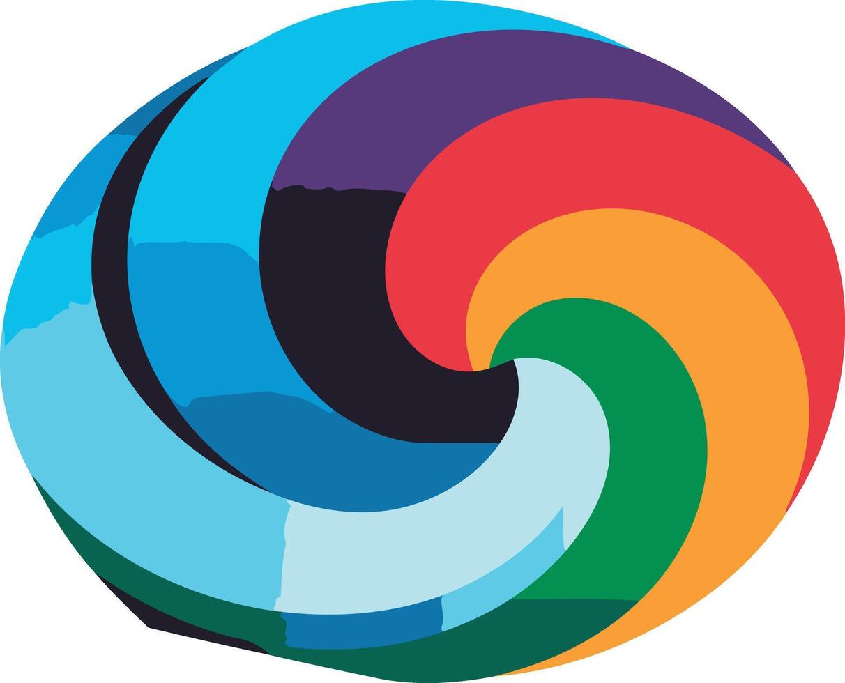 Abstract Colorful Swirling Design vector