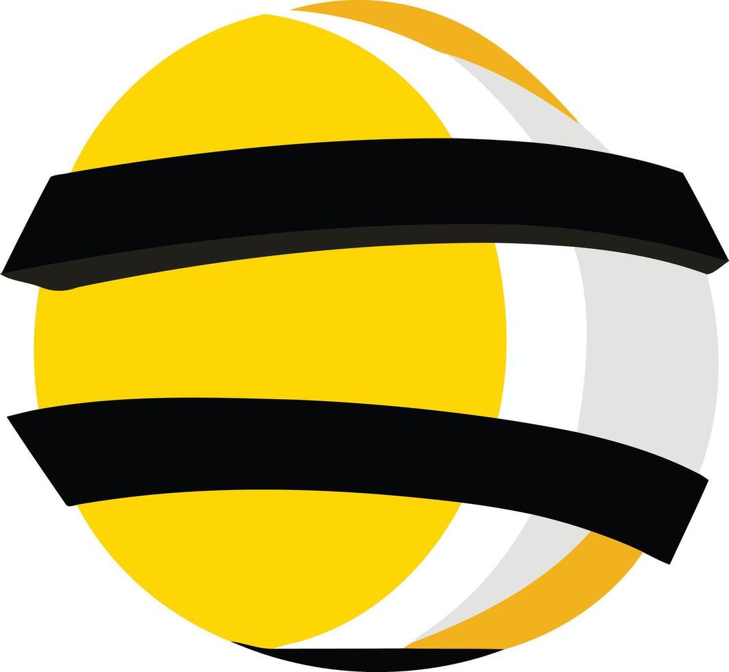 Abstract Sphere with Black Bands vector