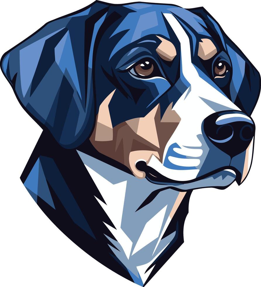 Portrait of a Bernese Mountain Dog vector