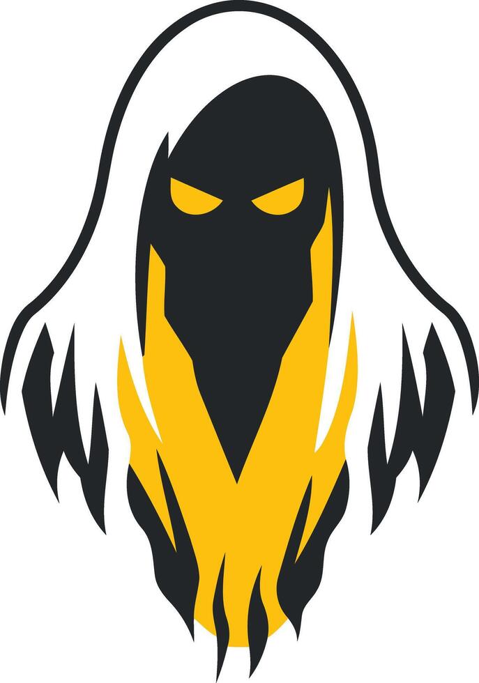 Ghostly Figure in Yellow and Black vector