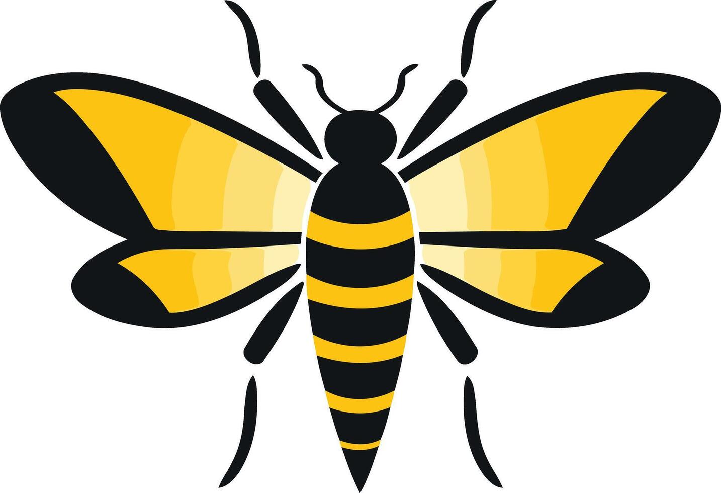 Stylized Illustration of a Honey Bee vector