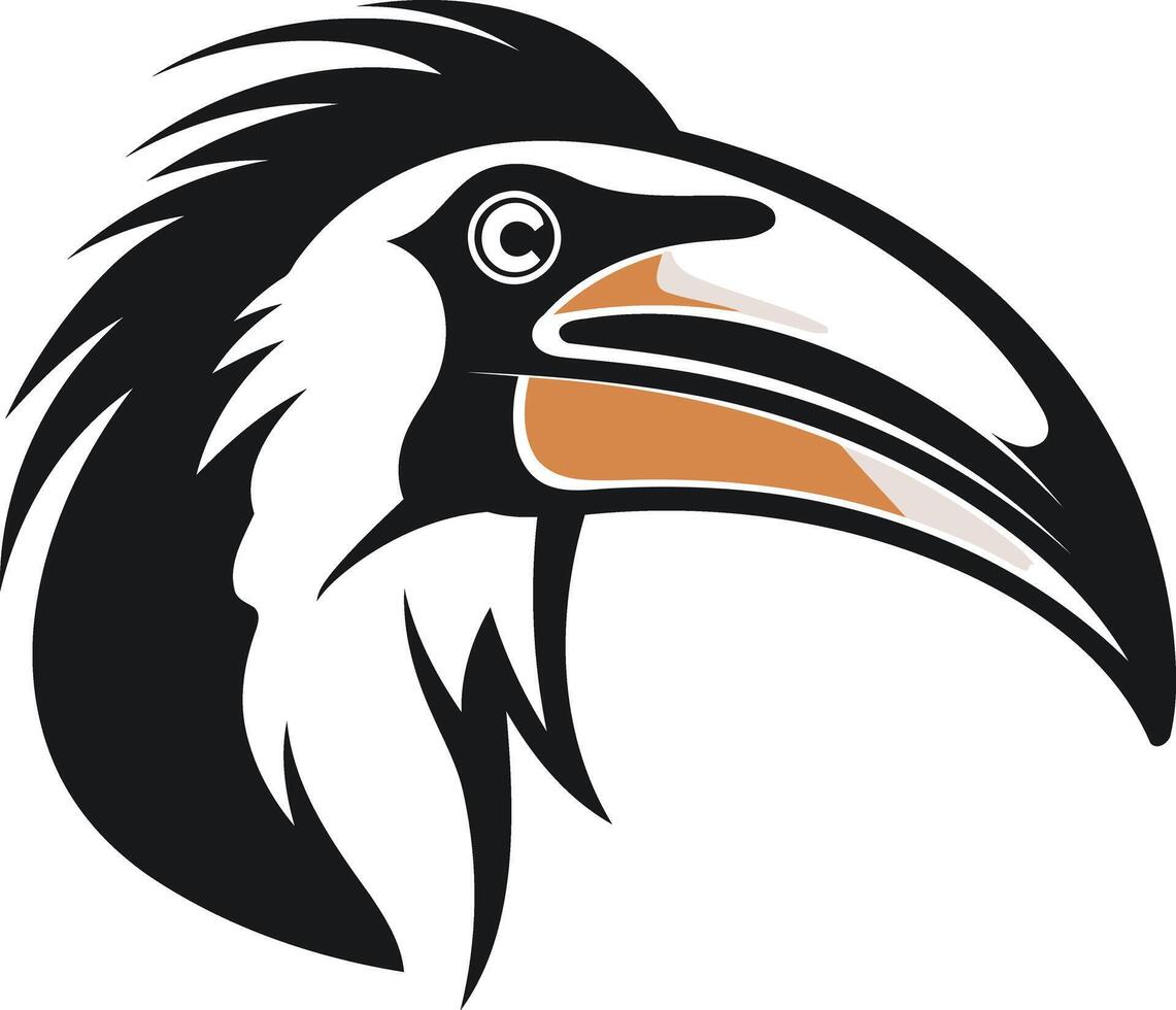 Stylized Toucan Head Illustration vector
