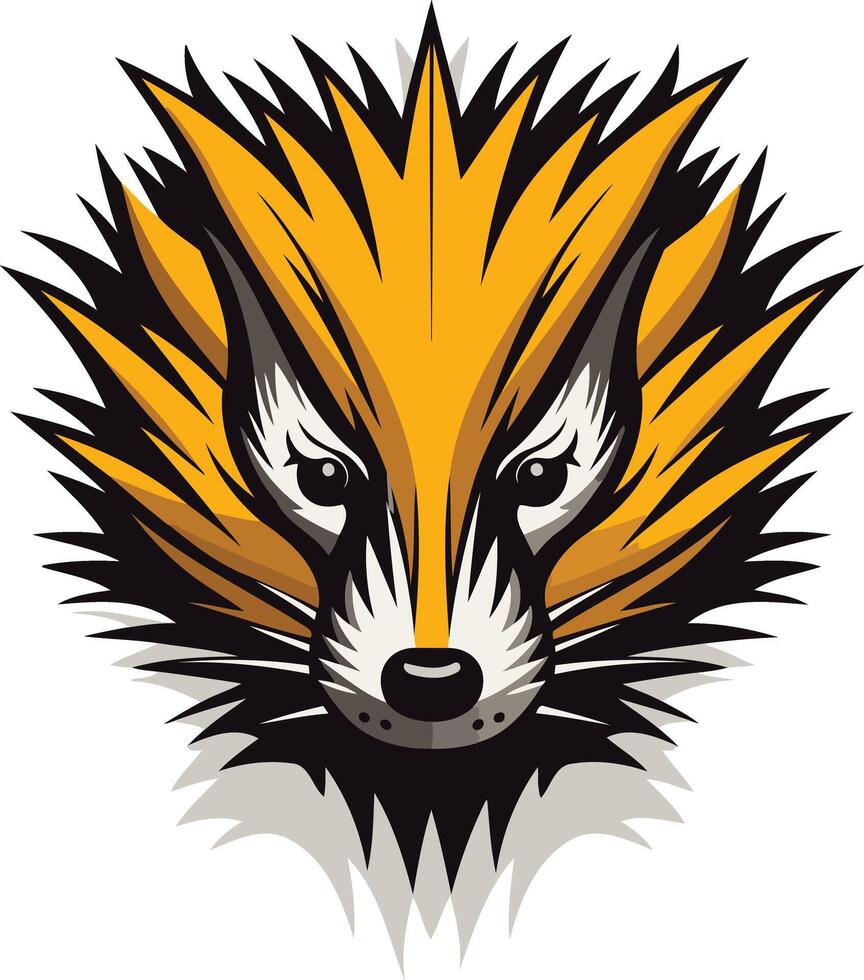 Fierce Orange Fox Mascot Illustration vector