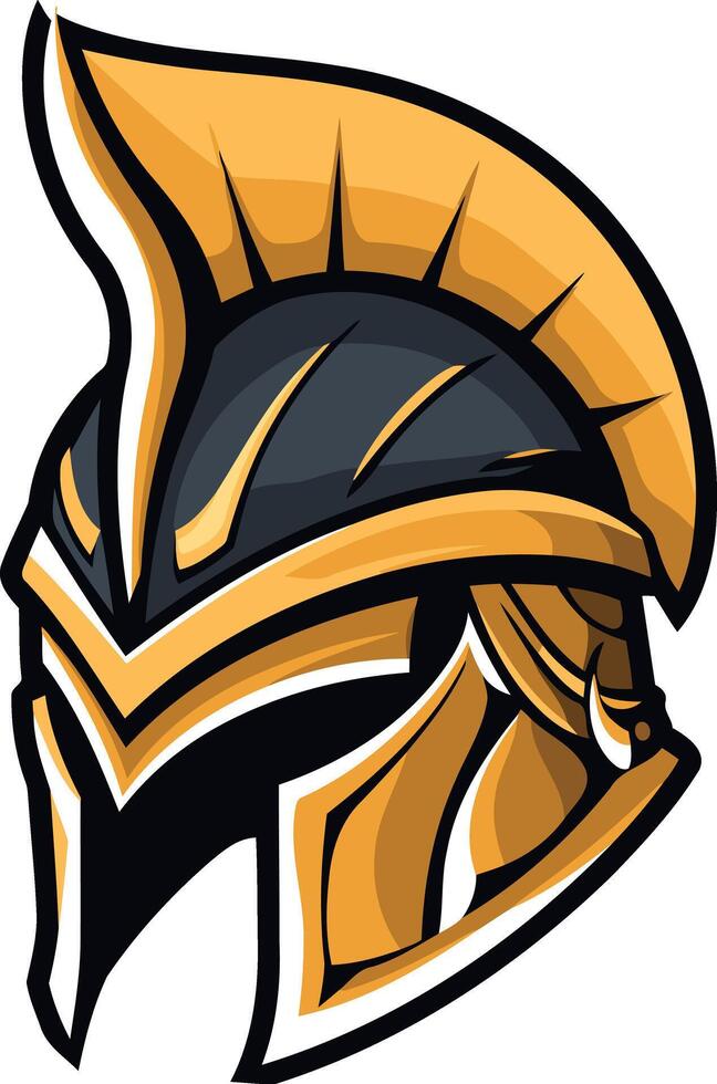 A bold and powerful spartan helmet design, perfect for branding, logos, and merchandise vector
