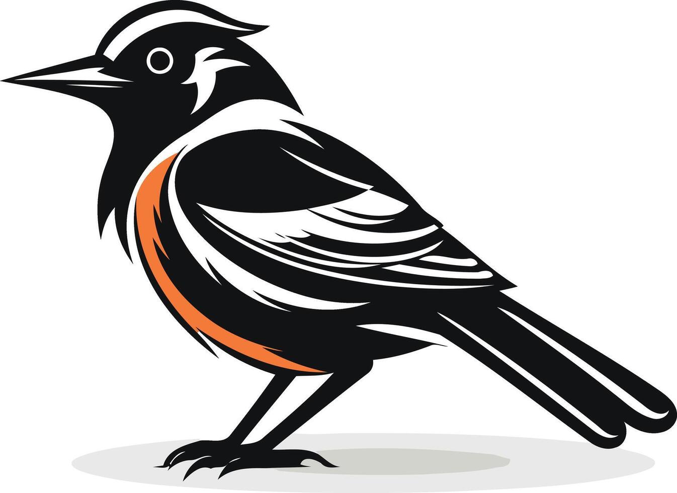 A stylized illustration of a bird, perfect for branding, logos, or web design vector