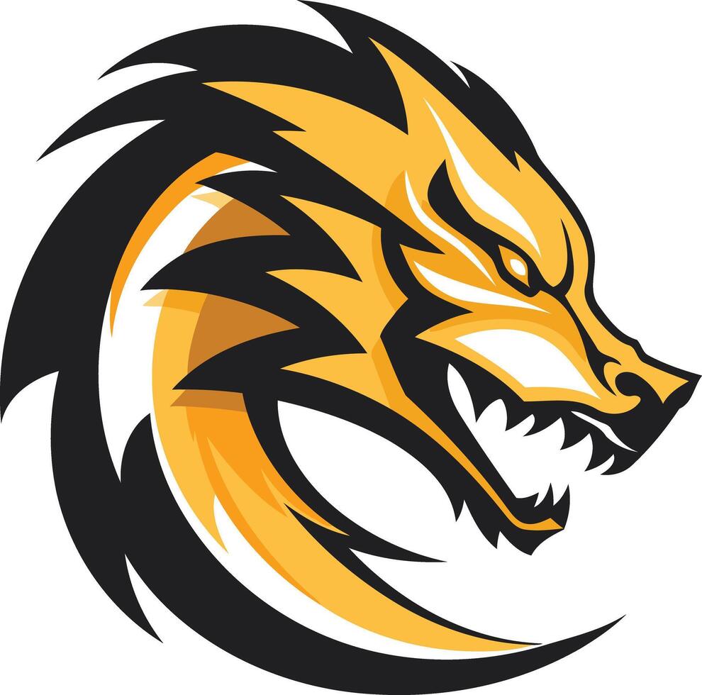 Aggressive Wolf Mascot Design vector