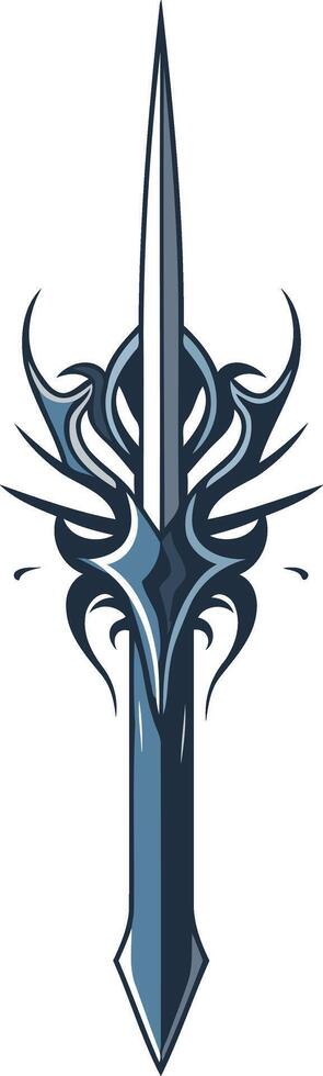 Tribal Sword Tattoo Design vector