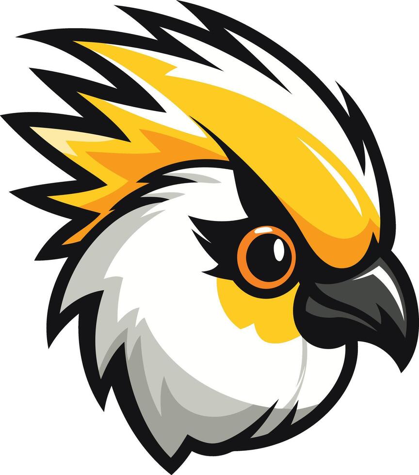 A fierce and powerful bird mascot logo, perfect for a sports team, gaming clan, or brand seeking a strong identity vector