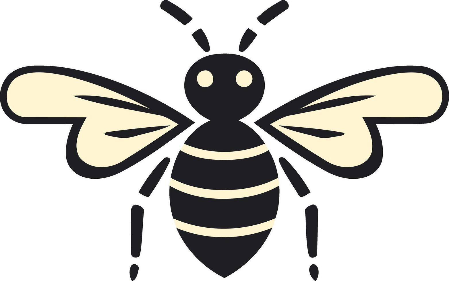 Cute and simple bee illustration, perfect for branding or design projects related to nature, eco friendly products, and kids' designs vector