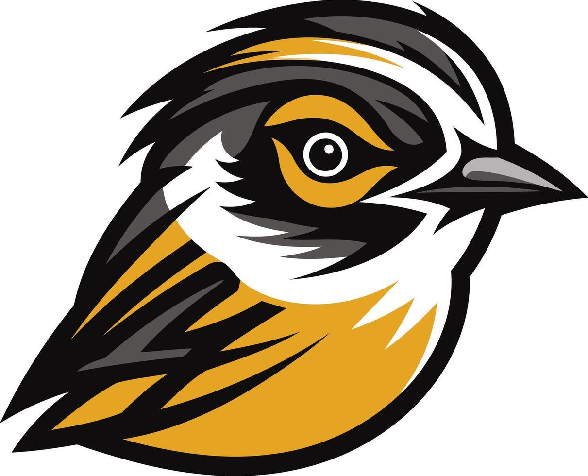 Yellow-Breasted Bird Mascot Illustration vector