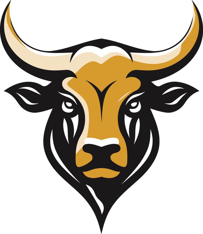 Powerful and fierce bull head logo, perfect for sports teams, businesses, and branding projects vector