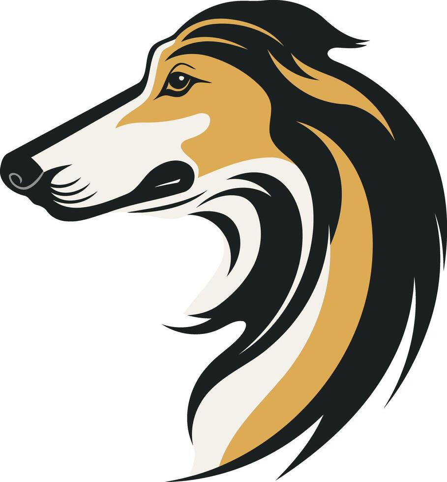 Stylized Portrait of a Greyhound vector