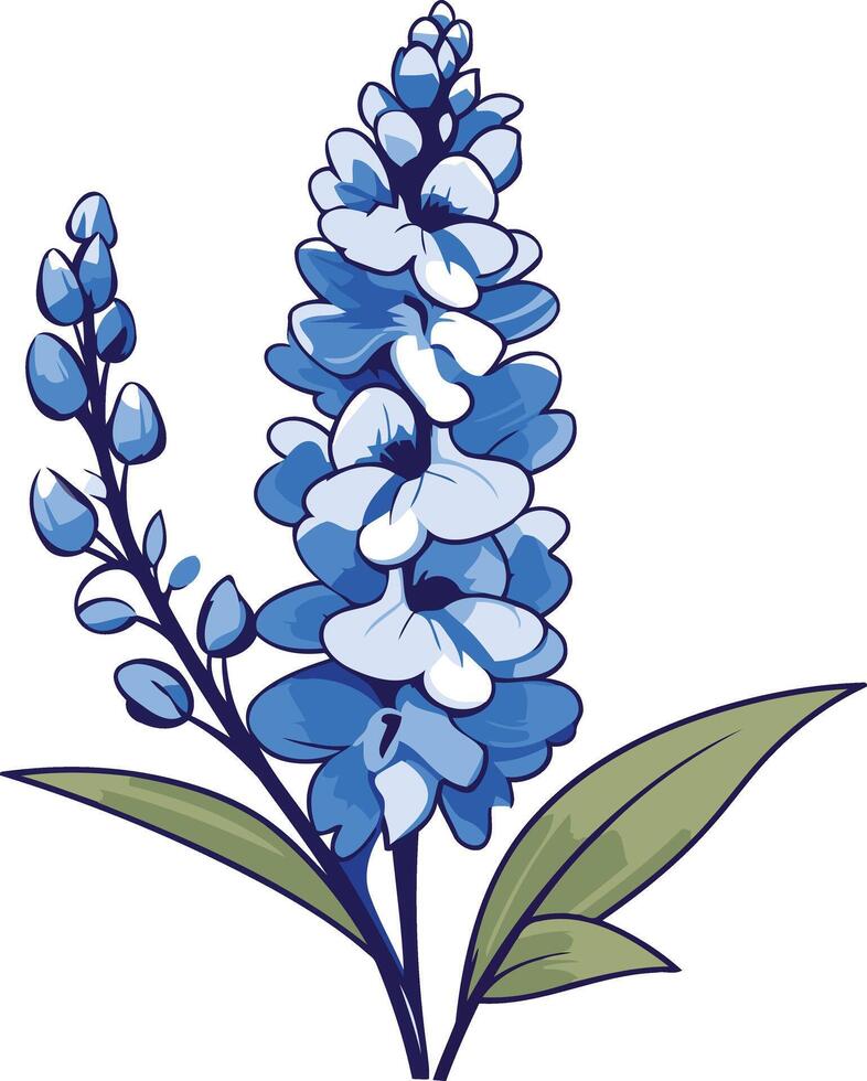 Bluebell Flower Illustration vector