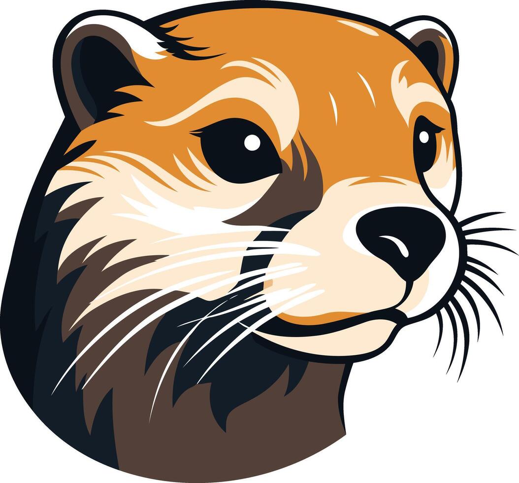 Cartoon Illustration of a Red Panda vector