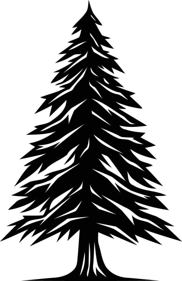 Simple, elegant silhouette of a pine tree, perfect for branding, logos, or design projects vector