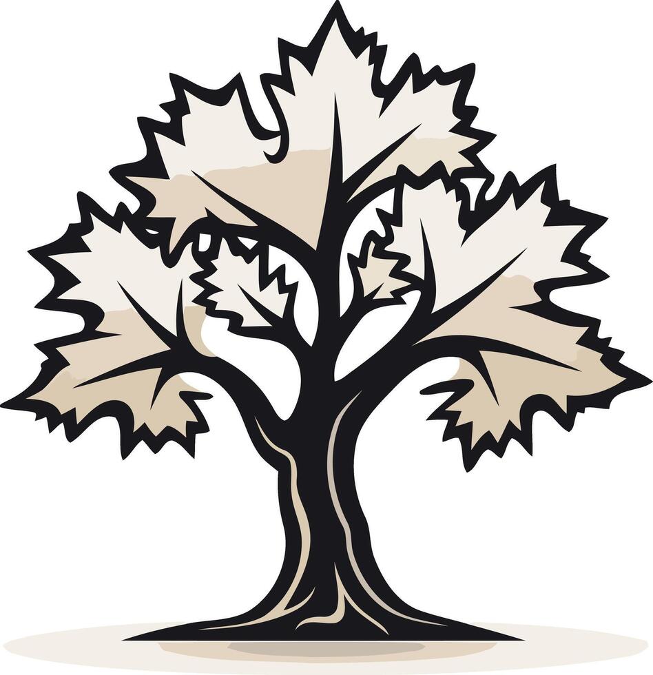 Stylized Illustration of a Tree vector