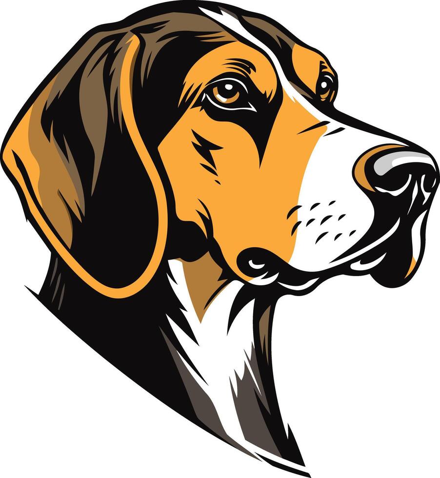 Beagle Dog Head Illustration vector