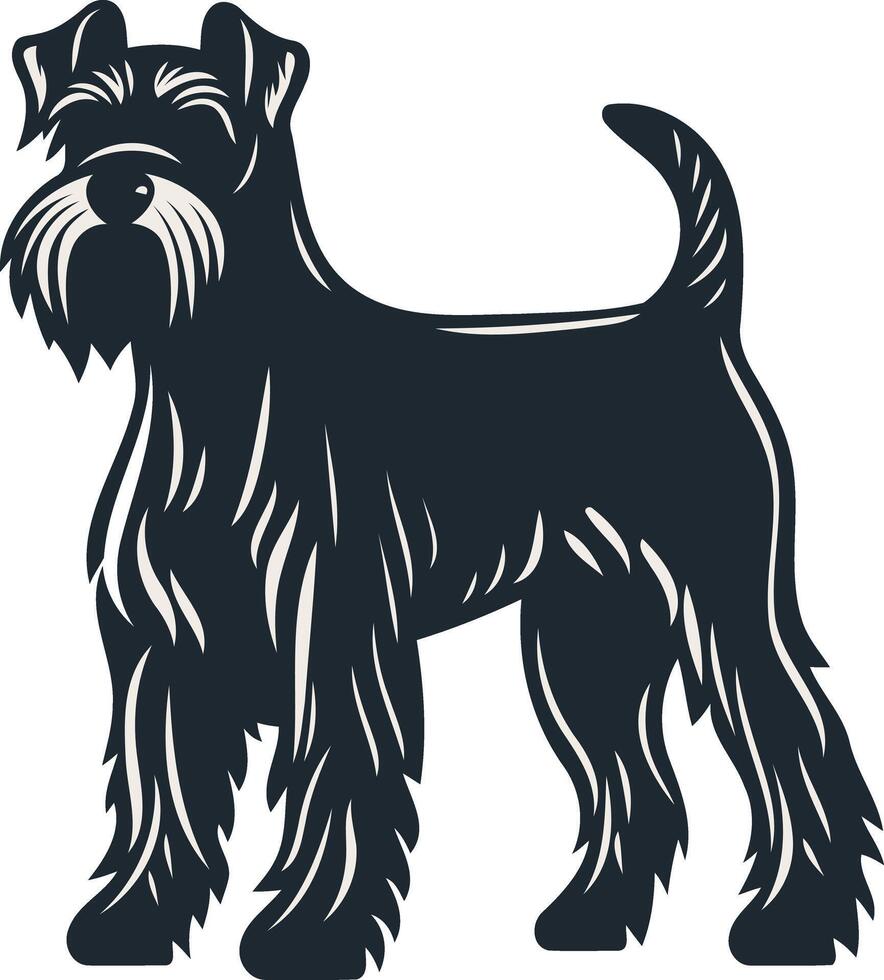 Silhouette of a Miniature Schnauzer vector
